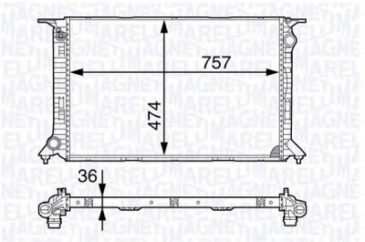 MAGNETI MARELLI 350213141800 -  Радиатор, охлаждение двигателя